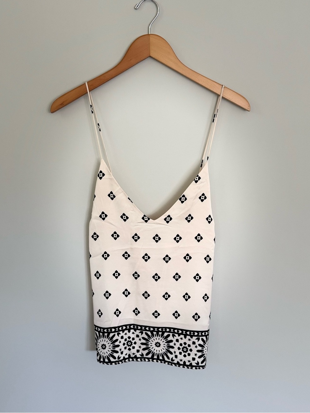 H&M Geometric Design Cross Back Spaghetti Strap Cami